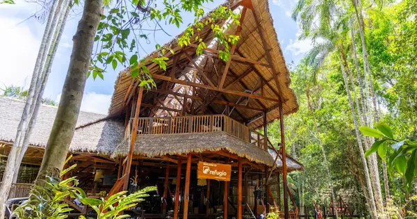 Refugio Amazonas, surrounded by the Tambopata rainforest.
